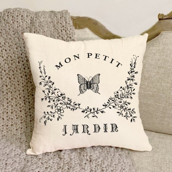 French Country Pillow Cover, Jardin, IndoorOutdoor - Picture 2 of 3